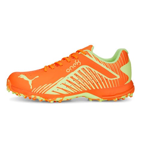 Puma 22 FH Rubber Ultra Orange-Fast Yellow Cricket shoes