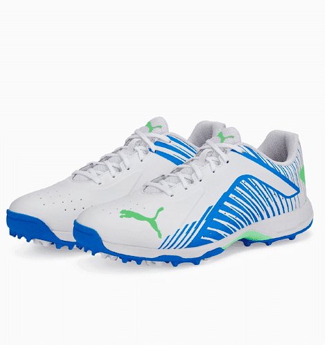 Puma White-Puma Black-Bluemazing Cricket Shoes
