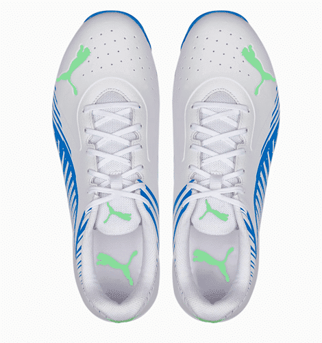 Puma White-Puma Black-Bluemazing Cricket Shoes