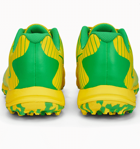Puma 22 FH Rubber Vibrant Yellow Green Cricket Shoes