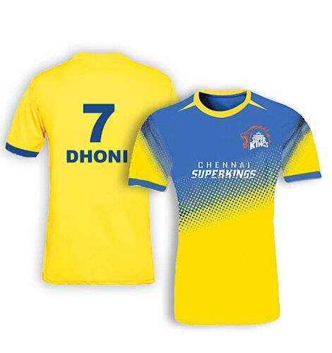 CHENNAI SUPER KINGS DHONI#7 FAN JERSEY POLO